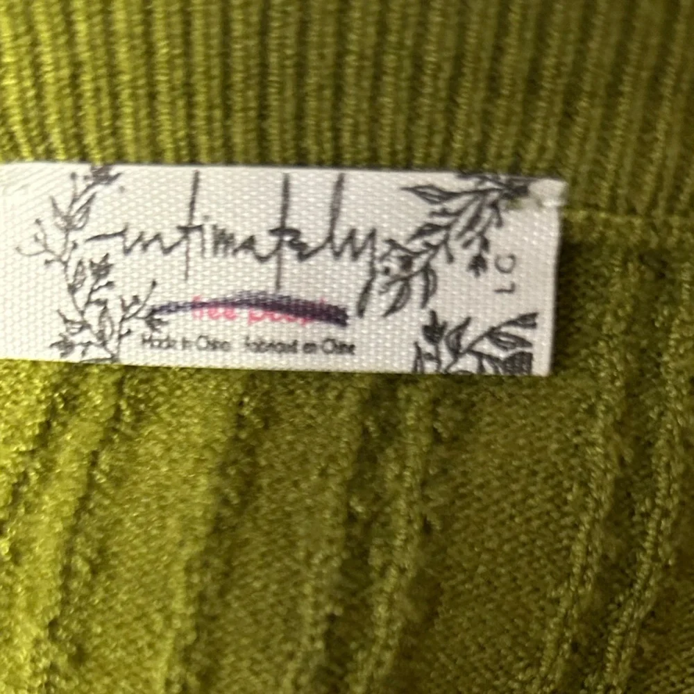NWOT Intimately Free People Embroidered Body Suit Large Green